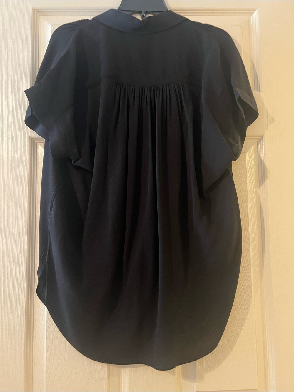 Madewell Central Drapey Popover Shirt in Black Size M - Picture 6 of 8